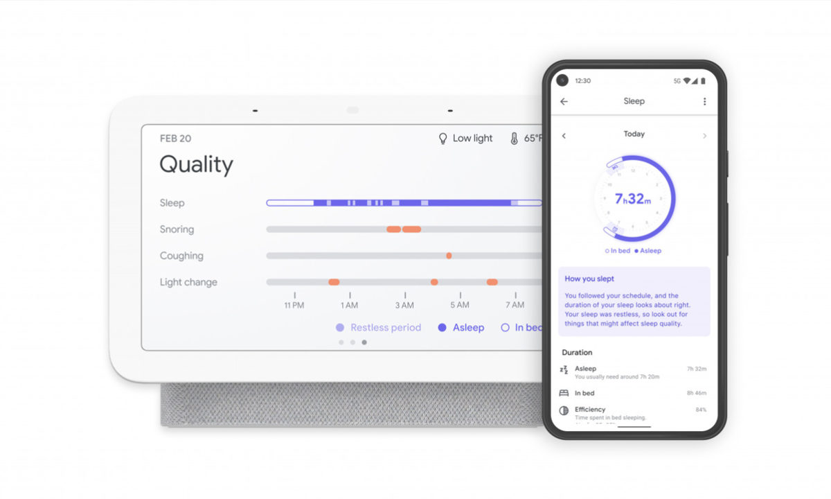 Google Nest Hub seguimiento del sueño app