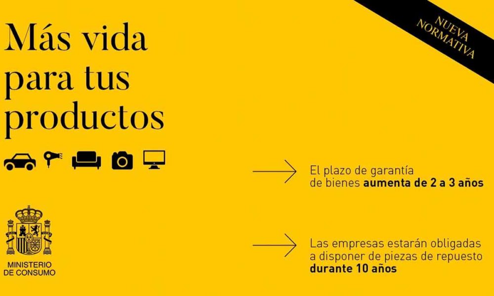 Garantía obligatoria: de dos a tres años en España
