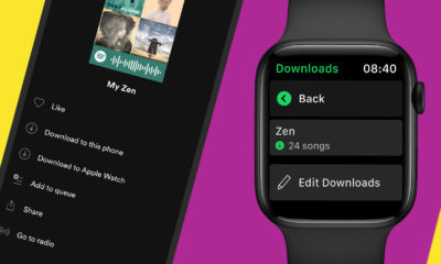Spotify descargar canciones Apple Watch