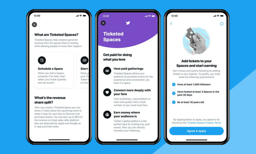 Twitter Ticketed Spaces acceso limitado de pago