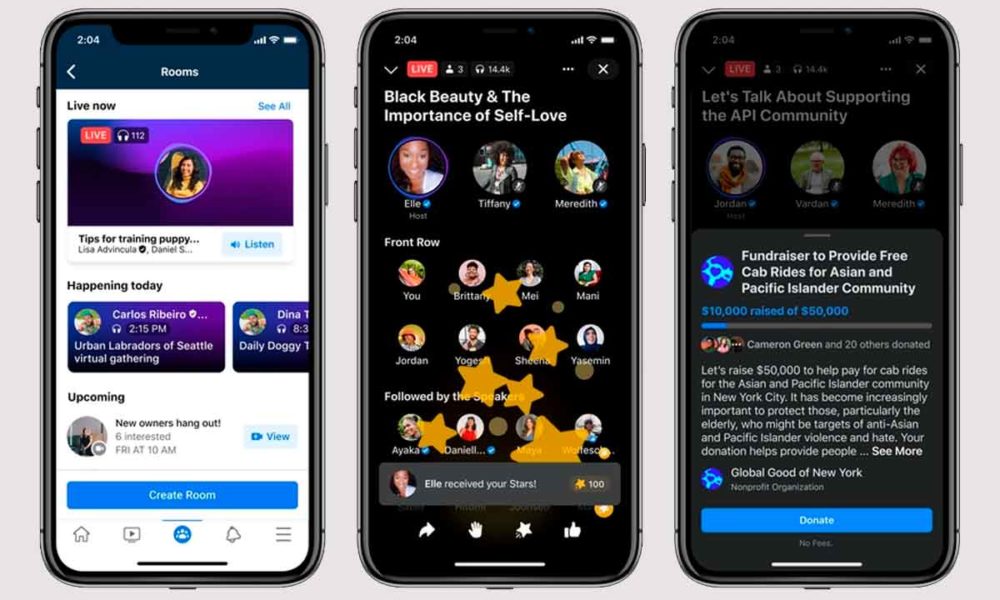 Live Audio Rooms: Facebook ya tiene su propio Clubhouse