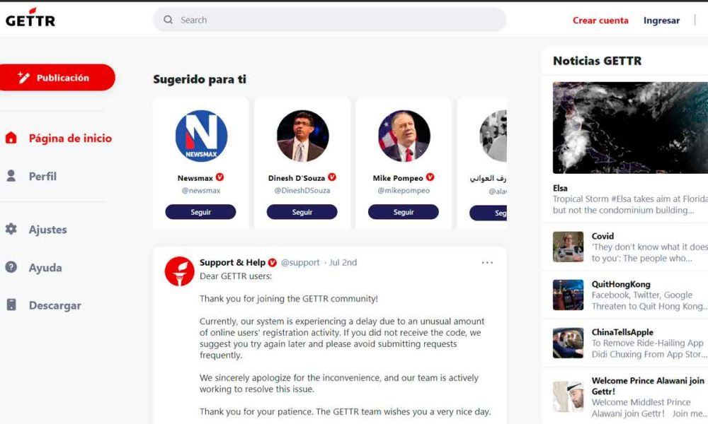 GETTR, la red social pro Donald Trump, hackeada