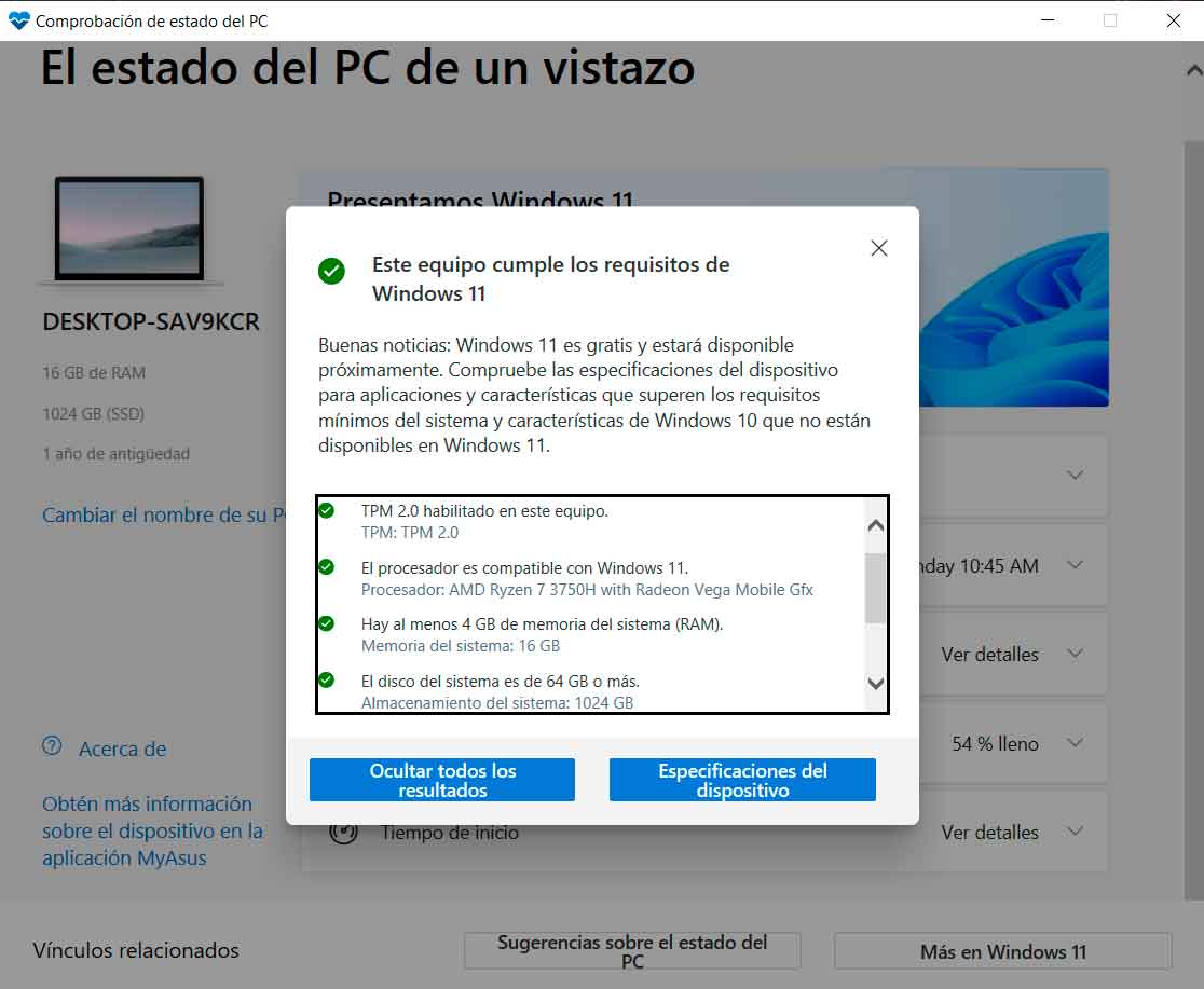 Microsoft ya ha actualizado PC Health Check