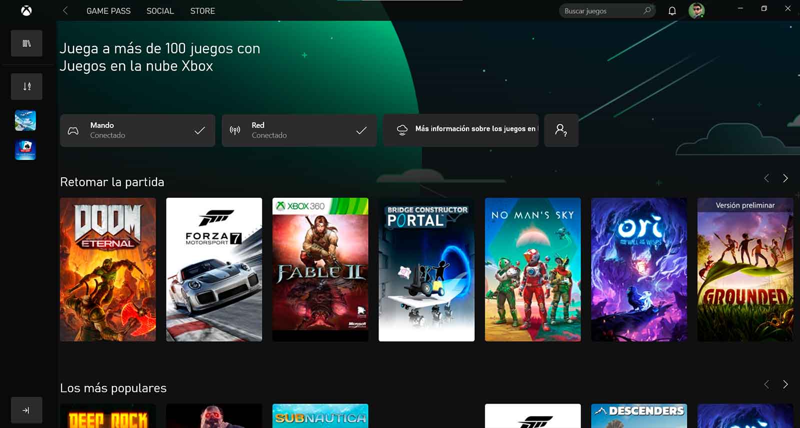 Xbox Cloud será accesible desde la app de Xbox