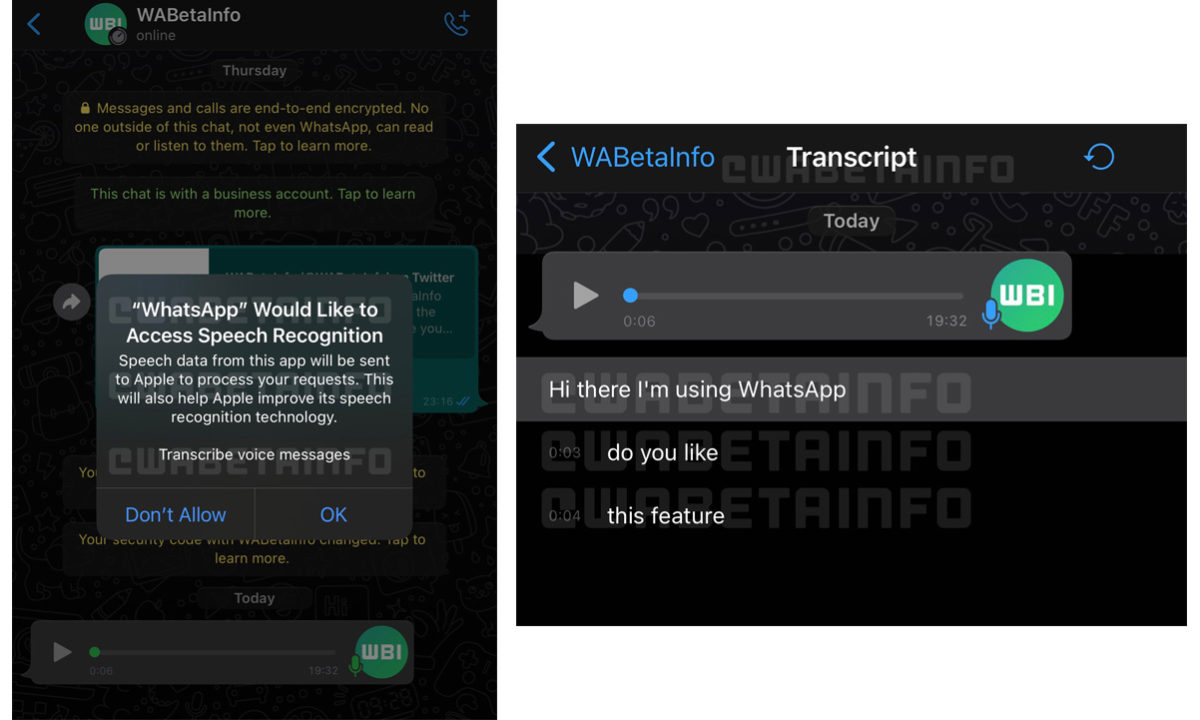 WhatsApp transcribir mensajes de voz