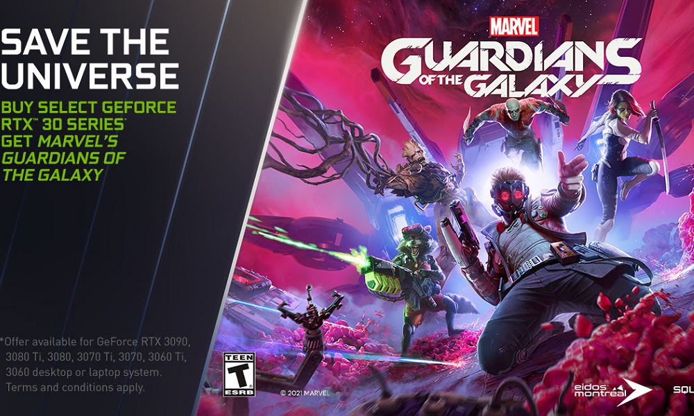 Consigue Marvel’s Guardians of the Galaxy gratis con las GeForce RTX 30