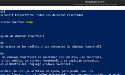 línea de comandos de PowerShell en Windows 10