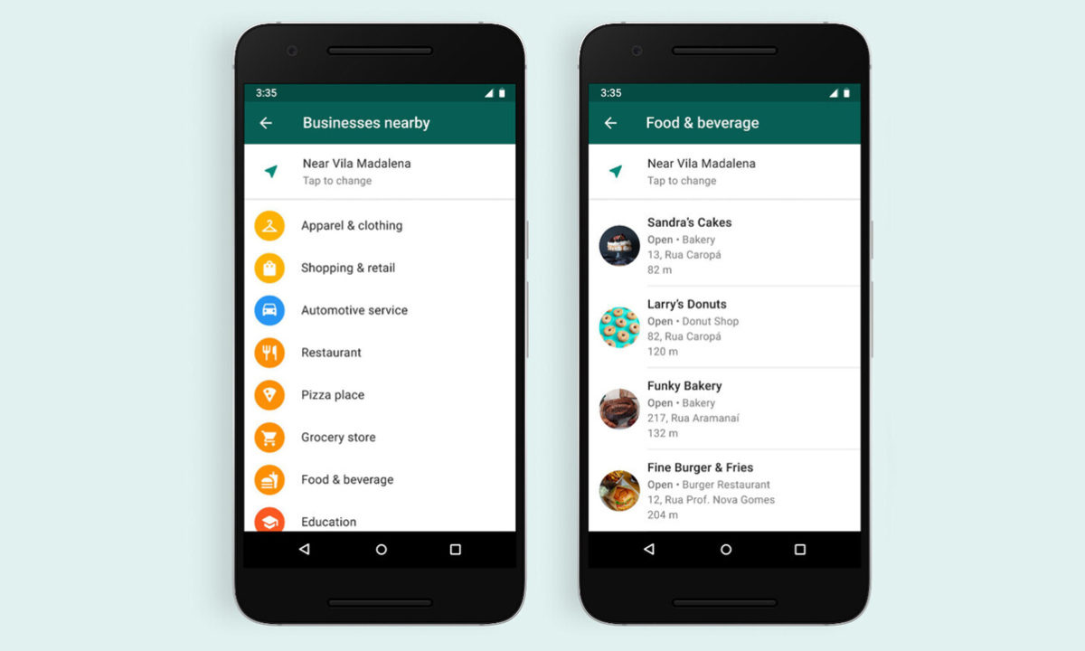 WhatsApp Businesses Nearby