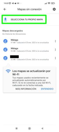 Descargar un mapa para usarlo fuera de linea (offline) en Google Maps para Android