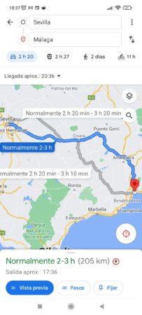 Establecer hora de salida y de llegada en Google Maps para Android