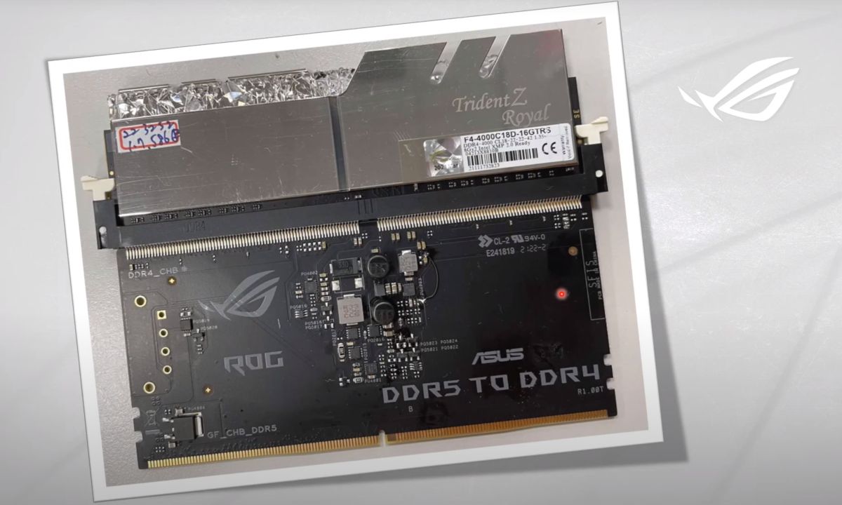 Convertidor de DDR5 a DDR4 de ASUS