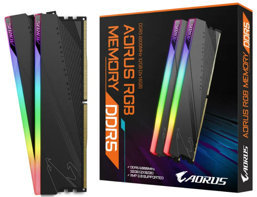 GIGABYTE presenta sus memorias AORUS RGB DDR5 a 6000MHz 32