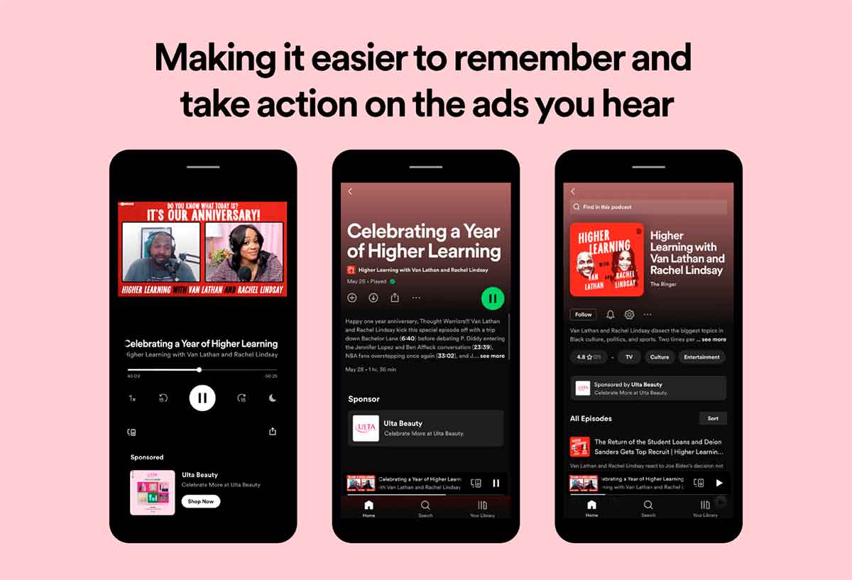 Spotify will add advertising 'cards' in podcasts