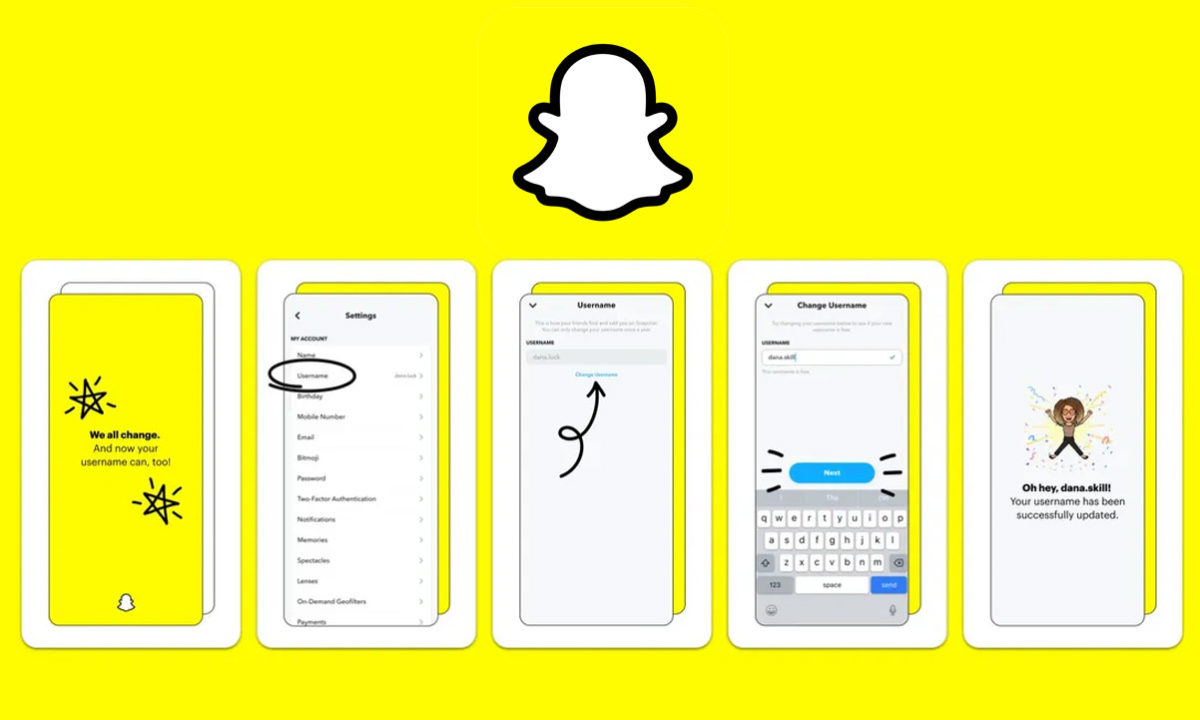 Snapchat cambiar de nombre de usuario