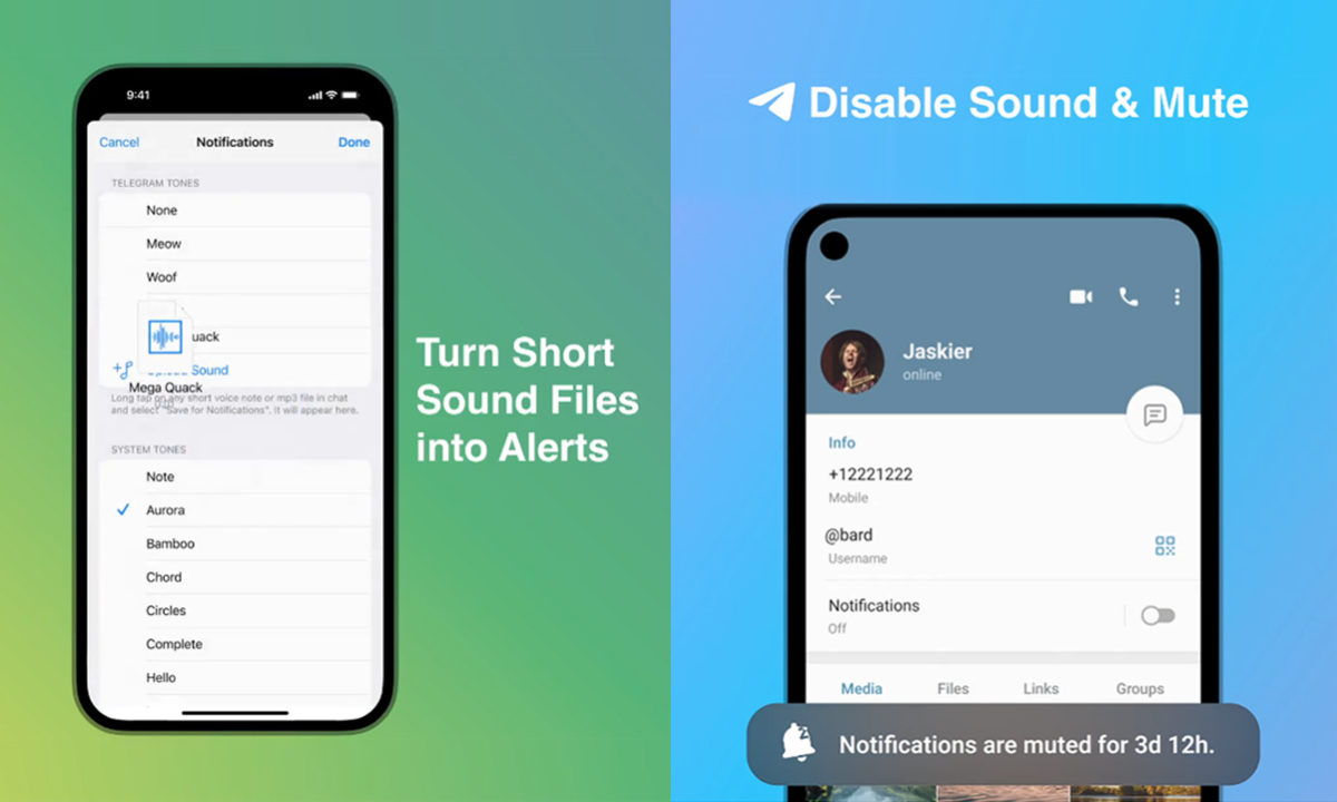 Actualización Telegram Notificaciones y silencio