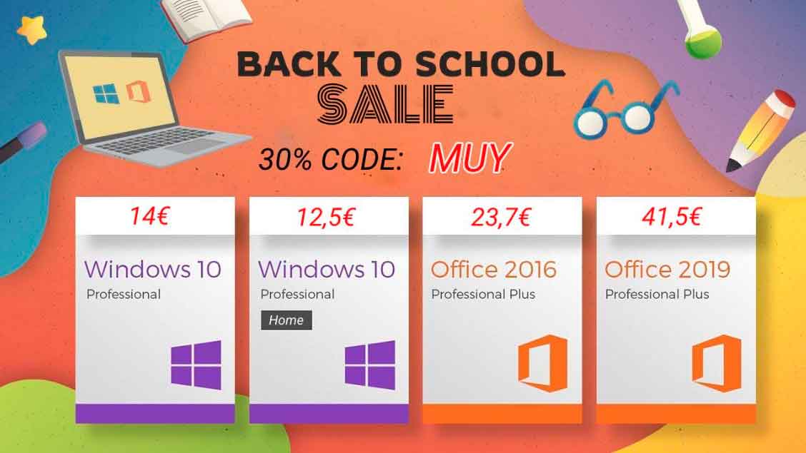 Prepara la vuelta al cole con Windows 10 original y con validez de por vida, por 12,15 euros