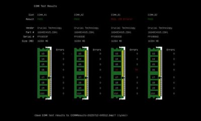 MemTestX86 facilitará la identificación de módulos dañados