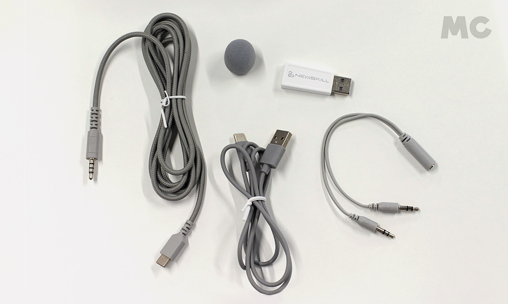Newskill Aton Ivory, Auriculares Gaming Inalámbricos RGB, 2.4Ghz, Bluetooth 5.0