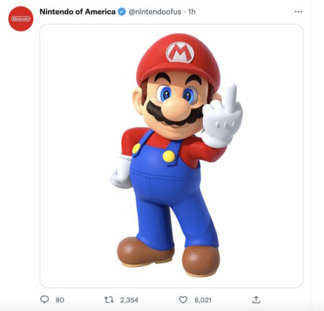 Suplantación de la cuenta de Nintendo América en Twitter