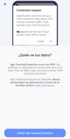 DuckDuckGo App Tracking Protection para Android