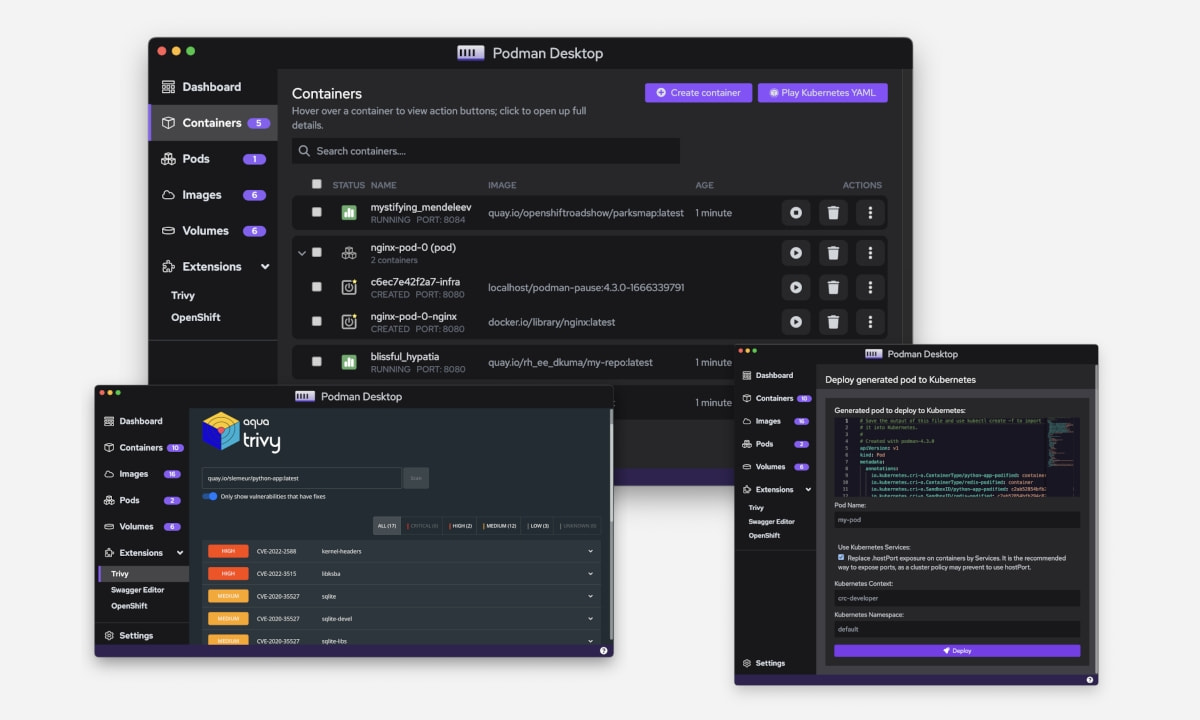 Los mejores aplicaciones de 2022: Podman Desktop