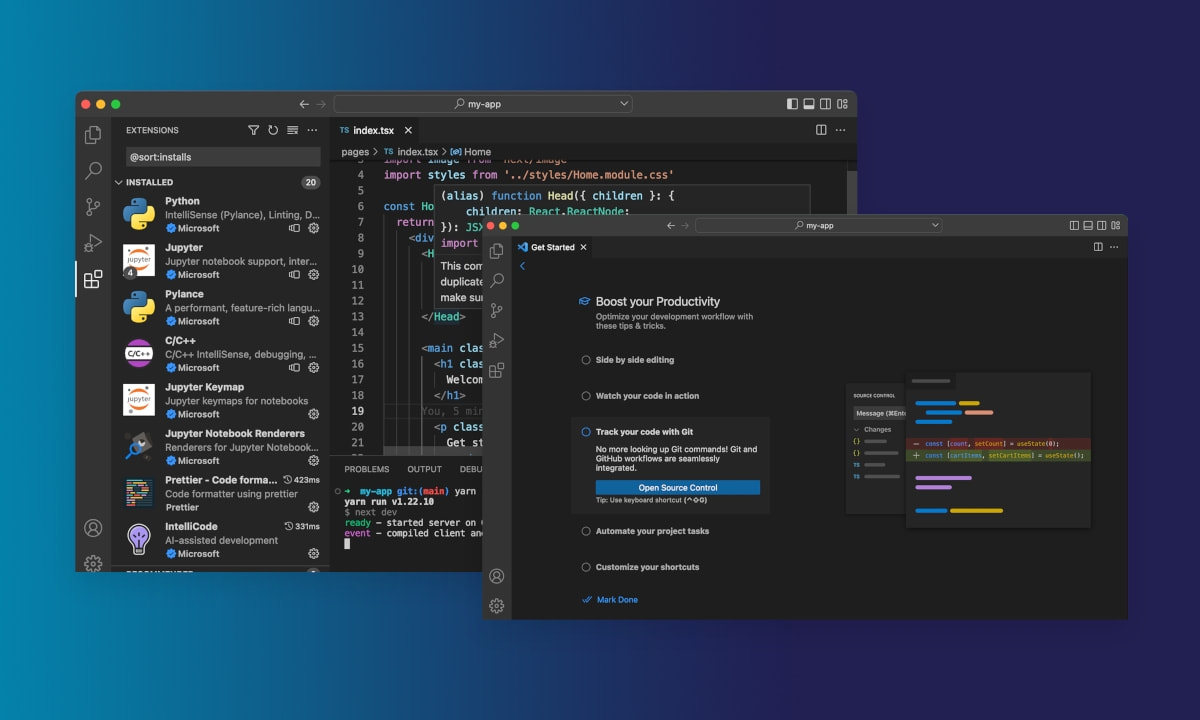Los mejores aplicaciones de 2022: Visual Studio Code
