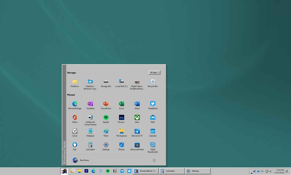 WindowBlinds 11 convierte Windows 11 en Windows 95