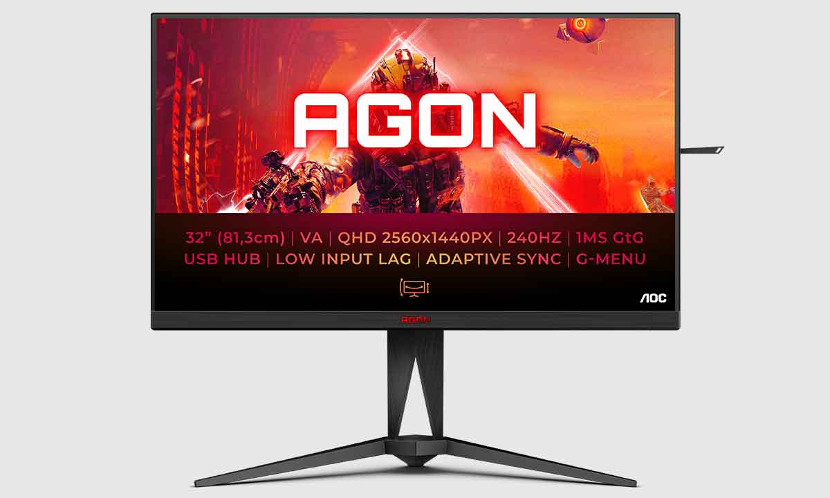 AOC AGON AG325QZN/EU, 32 pulgadas de alto rendimiento