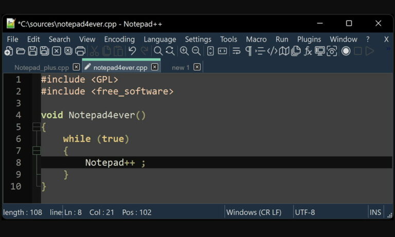 Notepad++ 8.5, nueva versión del mejor bloc de notas
