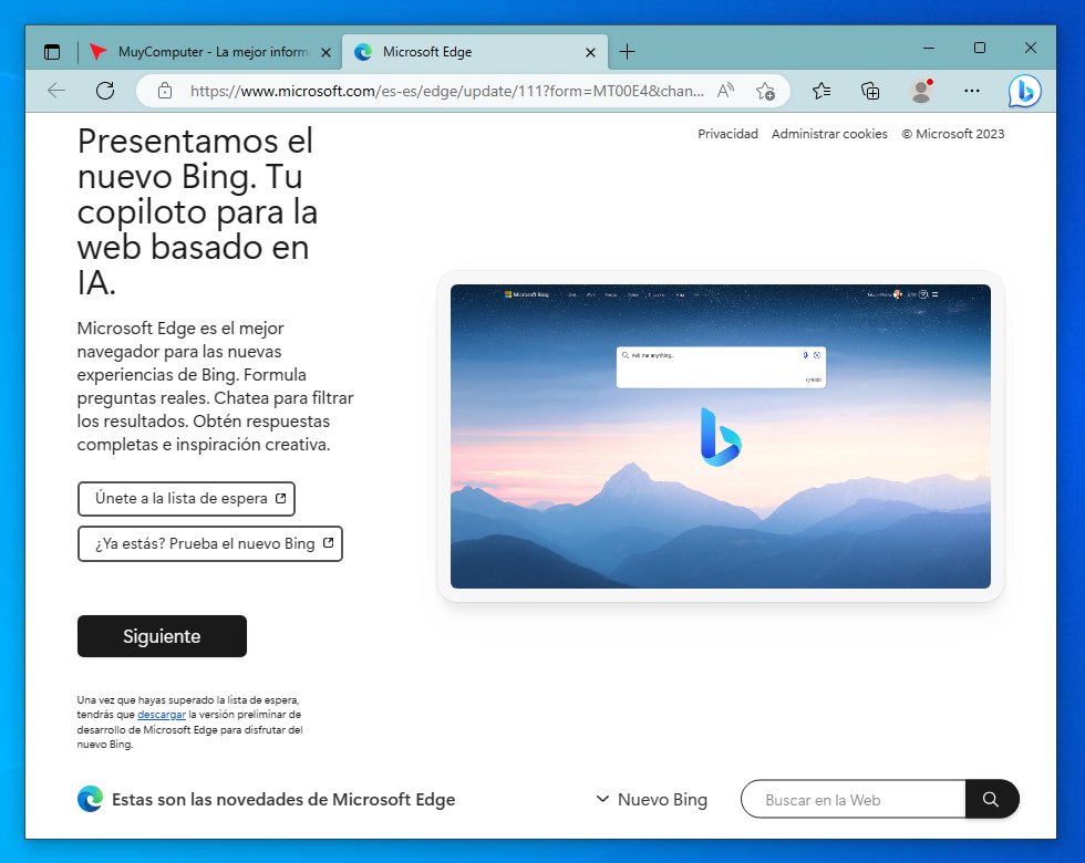 Cómo eliminar el botón de Bing de Microsoft Edge