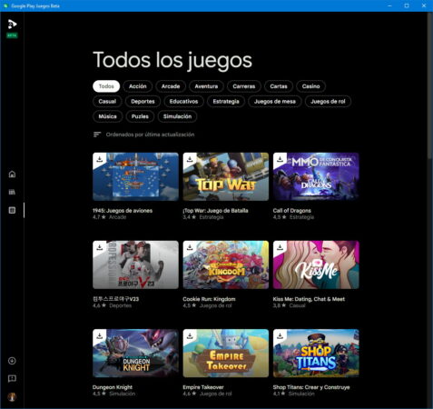 Cómo ejecutar juegos Android en tu PC con Google Play Juegos