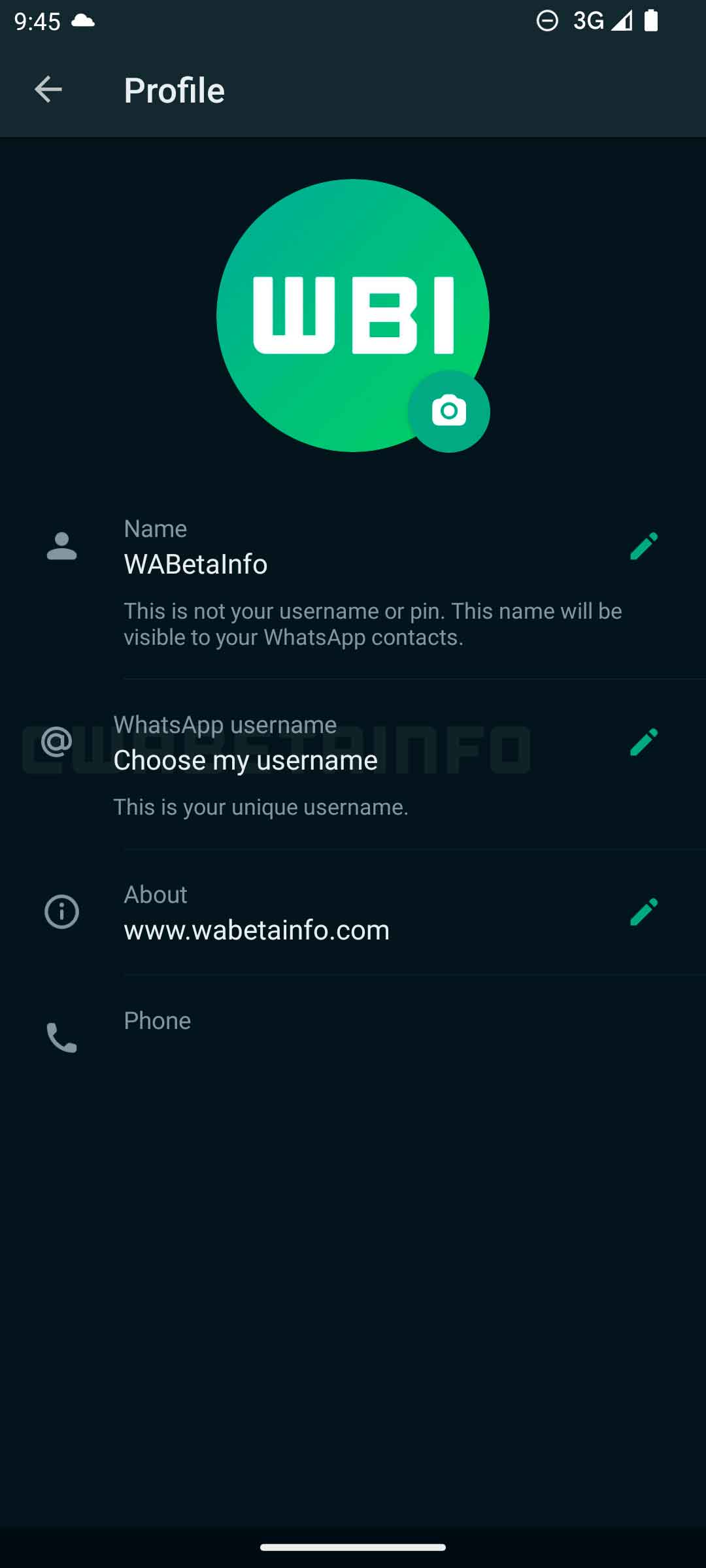 WhatsApp prueba los nombres de usuario