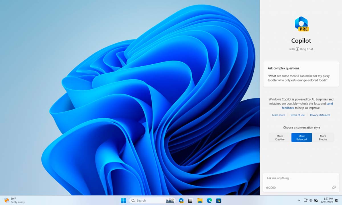 Windows 11 Copilot, ya disponible para los Insiders