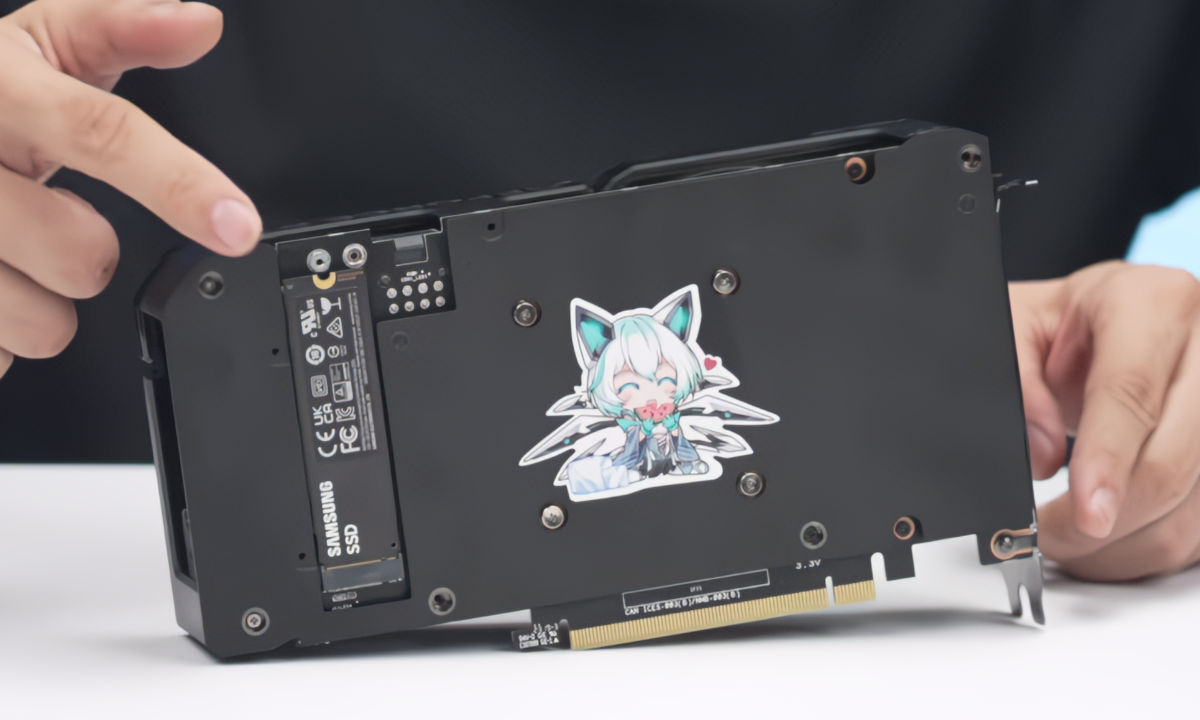 ASUS muestra una GeForce RTX 4060 Ti con una ranura M.2 Gen 4 SSD