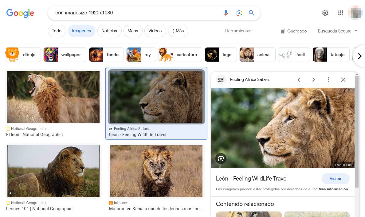 Cómo buscar imágenes de un tamaño exacto en Google