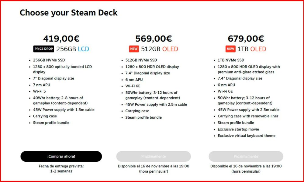 Valve anuncia la nueva Steam Deck OLED