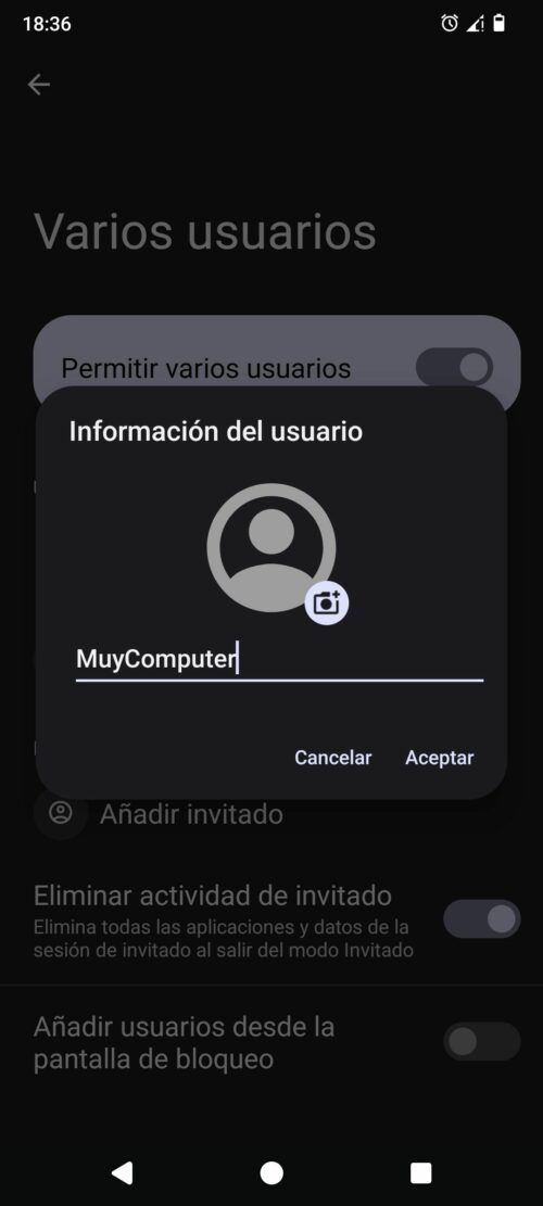 Cómo crear usuarios y cambiar entre ellos en Android
