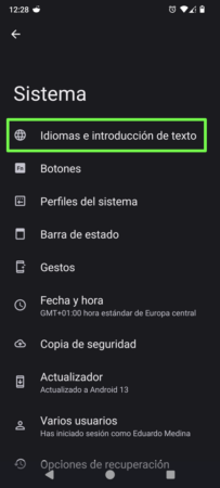 Ver los teclados en pantalla disponibles en Android