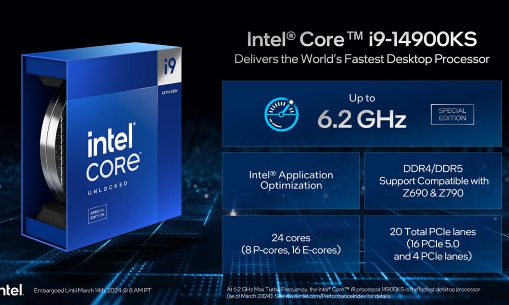 Intel Core i9-14900KS llega al mercado, más rápido y con mejoras en Intel APO