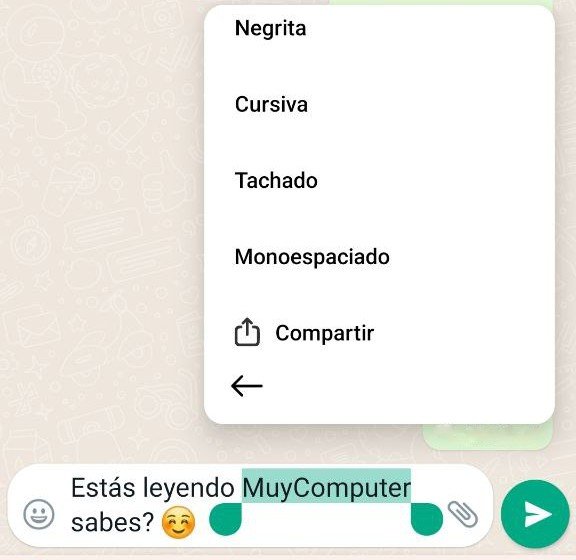Cómo dar formato al texto en WhatsApp