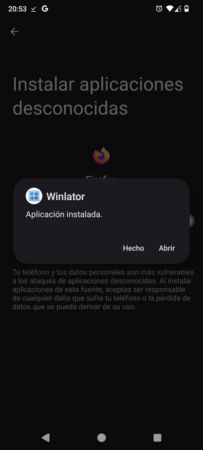 Instalar Winlator en Android