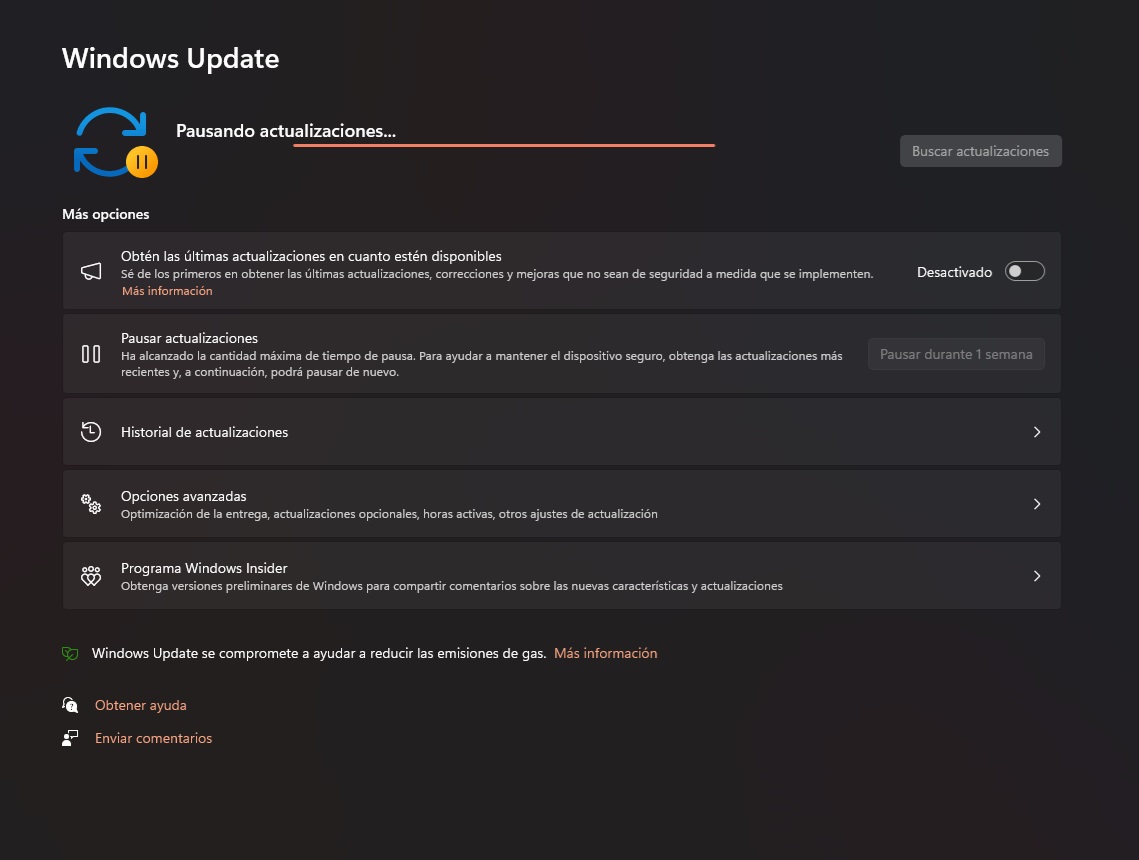 pausar actualizaciones Windows 11
