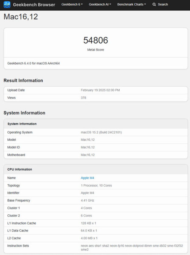 resultados del MacBook Air M4