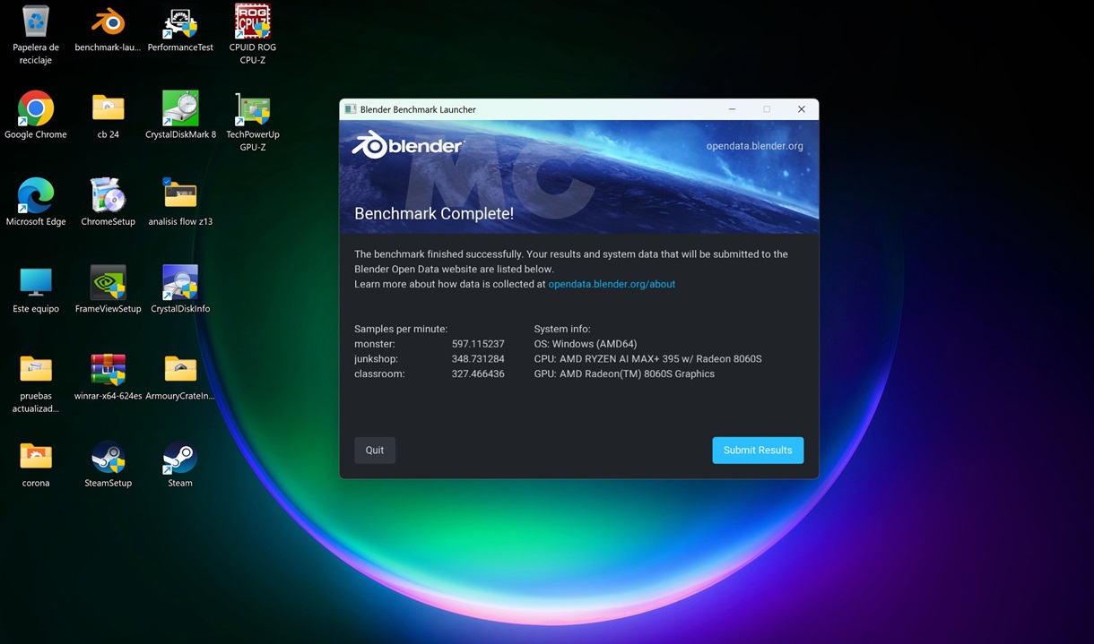 ASUS ROG FLOW Z13 Blender