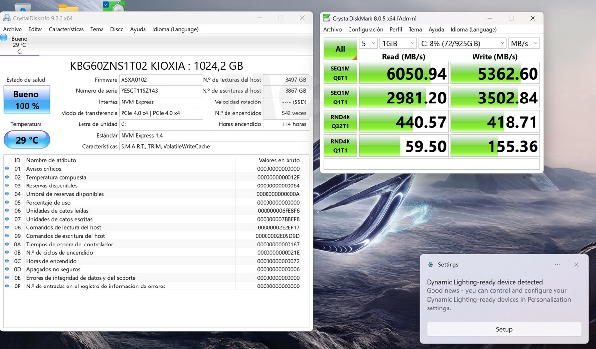 ASUS ROG FLOW Z13 crystaldisk