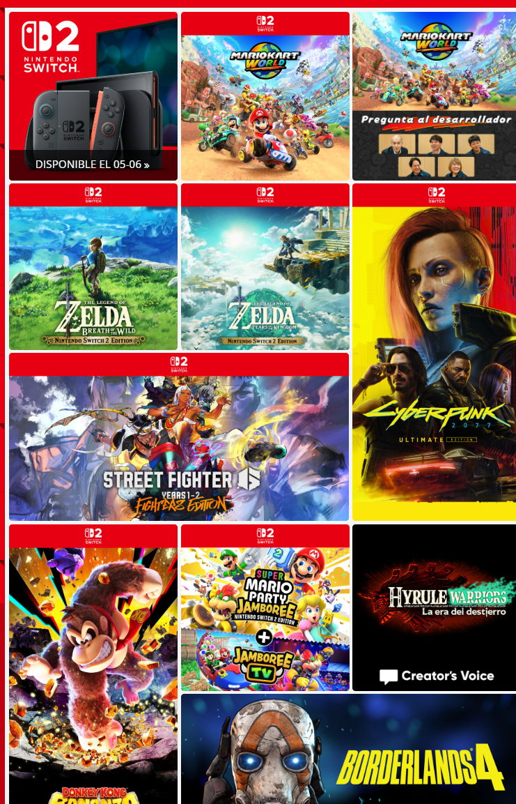 juegos de Nintendo Switch 2