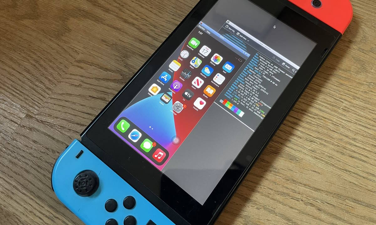 Nintendo Switch convertida en un iPhone