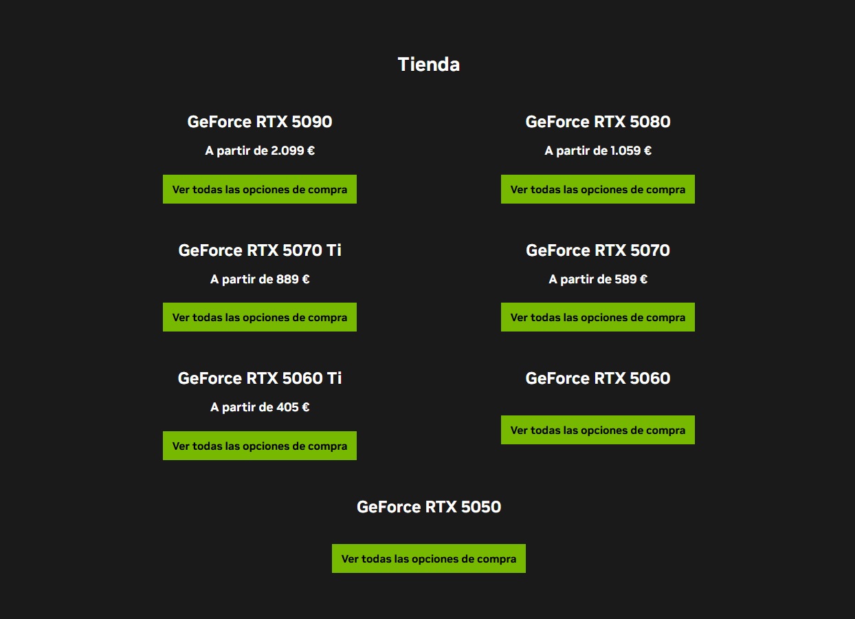 precio geforce rtx 50