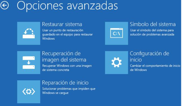 recuperación de Windows