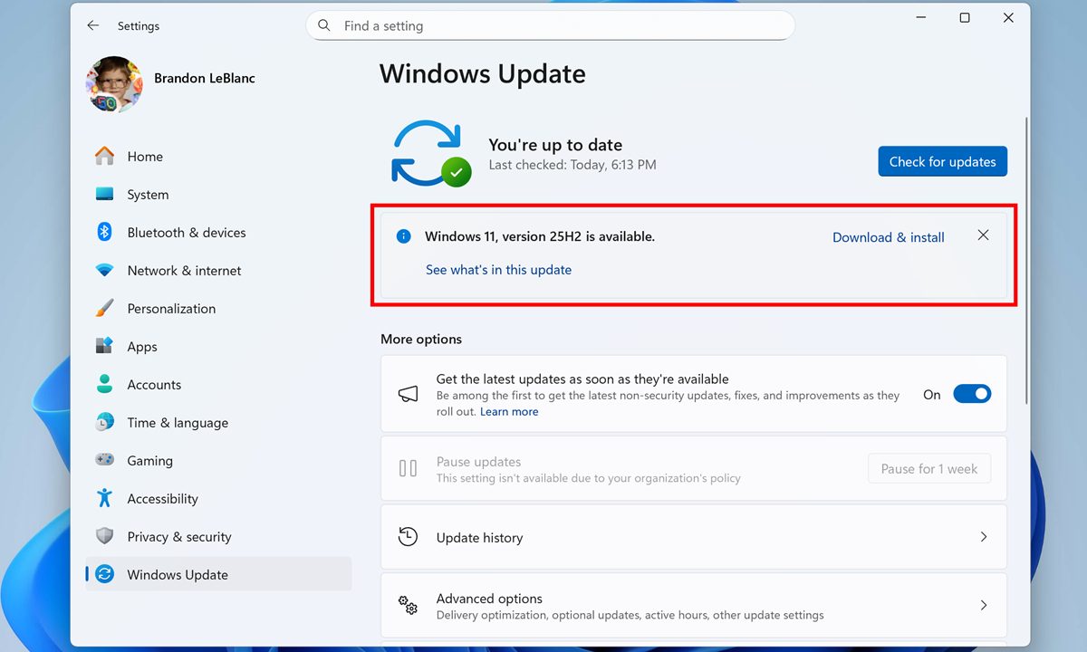 Windows 11 25H2 descarga